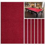 Pool Table Felt, Billiard Cloth 7ft/8ft/9ft - Snooker Tablecloth Felt, Indoor Sports Game Tablecloth - 3 Colors (Blue, Red, Green) - Includes 6 Side Strips