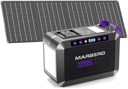 MARBERO 172Wh Solar Generator with 40W Solar Panel, Portable Power Station 200W, Camping, Outdoor, Hiking, Fishing, Emergency