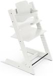 Stokke Tripp Trapp High Chair, White - Includes Chair + Baby Set2 for Children 6-36 Months - Adjustable, Ergonomic & Easy to Clean