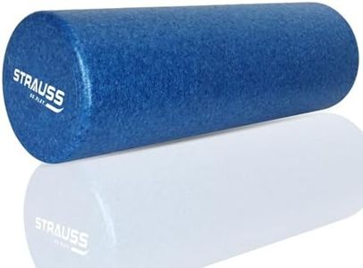Strauss High Density Foam Roller | Deep Tissue Massage Roller for Knee Exercise, Muscles Recovery & Physiotherapy | Home Gym Fitness Equipment for Full Body Relaxation and Flexibility | 30 cm,(Blue)
