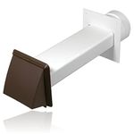 Spares2go Universal External Wall Vent Cover Kit for Vented Tumble Dryers (Brown)