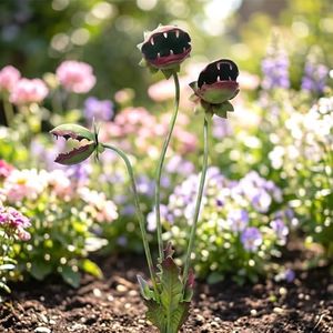 Whimsical Metal Carnivorous Plant Garden Stake, 2026 New Plant Garden Stake, Metal Flower Bed Stake for Patio Planters Yard Landscaping