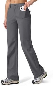 Willit Women's Hiking Pants Quick Dry UPF 50+ Stretch Travel Work Pants with Pockets Lightweight Water-Resistant Curvy Fit 29" Deep Gray 10
