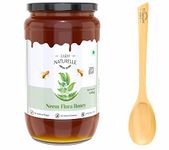 Farm Naturelle -Neem Forest Flower Honey|1.45 KG -Glass Bottle and a wooden Spoon | 100% Pure Honey, Raw Natural Unprocessed Honey | Glass Bottle-Neem Honey