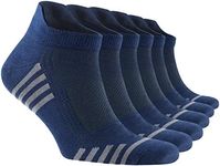 Bamboo Ankle Socks with back Heel Tab for Men Low Cut Cool Comfort Fit Athletic Performance 6 pair pack, Parliament Blue, 10