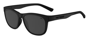 Tifosi Swank Sport Sunglasses - Tangle Free - Ideal For Cycling, Golf, Hiking, Pickleball, Running and Great Lifestyle Look, Blackout/Smoke Lens, One Size