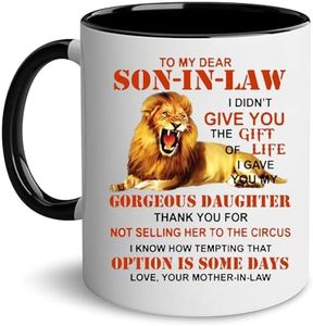 Son in Law Gifts My Dear Son in Law Mug,Son in Law Christmas Birthday Gift Mugs,Gifts for Son in Law,Son in Law Gifts from Mother in Law,Son in Law Coffee Cups