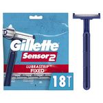 Gillette Sensor2 Fixed Head Men's Disposable Razors, 18 Count