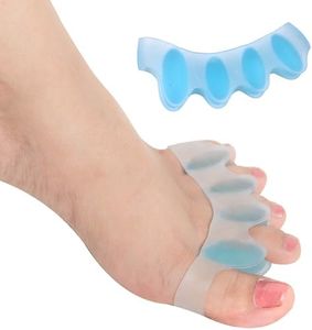 Wonder Care Silicone Toe Separator For Feet Gel Toe Pads Toe Big Toe Corrector Bunion Toe Straightener Yoga Toe Stretcher Hammer Toe Bunion Blue pair of 3