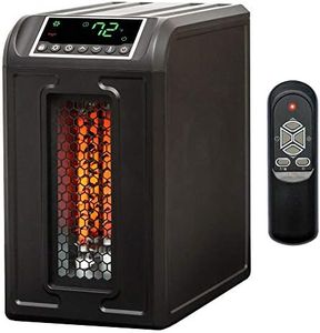 Lifesmart Infrared Quartz Space Heater, 1500W Portable 3 Element Heater with Remote, Black