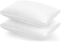 Utopia Bedding Pillows 2 Pack Queen Size, (White) Hotel Quality Pillows, Brushed Fabric, Bed Pillow for Back, Stomach or Side Sleepers - 18" x 26" / 45 x 66 cm