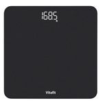 Vitafit Digital Bathroom Scales for Body Weight, Weighing Professional Since 2001, Clear LED Display and Step-On, 3*AAA Batteries Included,28st/400lb/182kg, Spray Silver Black