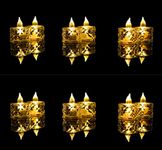 SATYAM KRAFT 12 Pcs Flameless and Smokeless Decorative Crystal Candles Transparent Acrylic Led Tea Light Candle for Diwali, Birthday, Anniversary Decoration (Yellow, 2 cm)