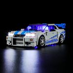 LIGHTAILING Light For Lego- 76917 2-Fast-2 Furious Nissan Skyline GT-R (R34) - Led Lighting Kit Compatible With Lego Building Blocks Model - NOT Included The Model Set