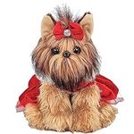 Bearington Yuletide Yorkie Stuffed Dog, 13 Inch Christmas Stuffed Animals for Kids