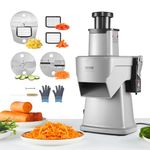 VEVOR Electric Vegetable Slicer, 4 in 1 Multifunctional Food Cutter, 200W Vegetable Chopper for Slicing Shredding Dicing and Slitting, with Cut-Resistant Gloves, for Commercial and Home Use