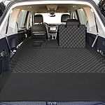 Happept Cargo Liner for Dogs Fold Down Seat, Heavy Duty Dog Mat for Car with Bumper Flap Protector, Dog Seat Cover for SUV Trunk for Sedans Vans, Universal Fit (All Black)