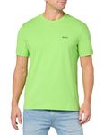 BOSS Men's Contrast Logo Cotton Stretch T-Shirt, Screaming Green, Medium