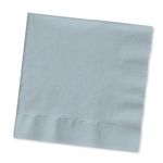 Creative Converting 803281B Touch of Color 2-Ply 50 Count Paper Beverage Napkins, Shimmering Silver