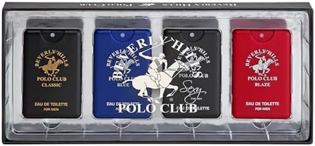 Beverly Hills Polo Club Pocket Size Collection, 4 Piece Cologne Gift Set for Men, Pack of 1,0.68 fluid_ounces