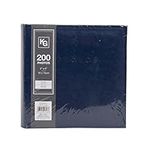 Kiera Grace 200-Pocket Simple & Classic Leather Photo Album For Home & Room, 2.17"L x 8.86"W x 8.86"H To Display 200-4" x 6" Pictures, Blue