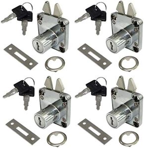 AERZETIX: 4X Cerraduras y Llaves para Puerta corredera de Mueble 40/40mm C41401