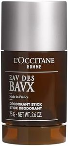 L'OCCITANE Hombre Eau des Baux Desodorante en Barra, Fragancia Amaderada, Vegano, Protección de Belleza Masculina Lujosa y Limpia Para Todo Tipo de Piel, 75g