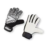 Mitre Magnetite Junior Goalkeeper Gloves | Be Football Match Ready | Extra Comfort, Black/White, Size 6