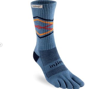 Injinji Trail Midweight Crew Unisex Toe Socks L