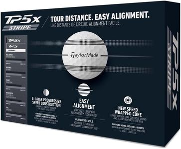 TaylorMade TP5x Stripe Golf Balls – High Visibility, 12-Pack