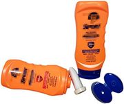 Hidden Orange Sunscreen Flask By Smuggle Mug | Dispenses Sunblock | Disguised Container for Liquor | Secret Bottle to Hide Booze | Cruise Travel Containers | Flasks For Smuggling Beverages