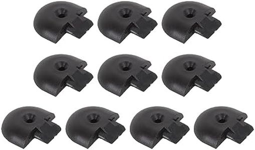 MOTO4U Cargo Angled End Cap for L Track Tie-Down Rail End Caps End Plug Cap Enclosed Trailer Cargo Van Trailer Track Plugs Round -10Packs