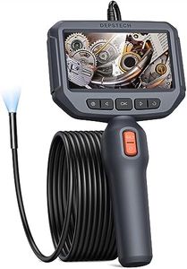 Camera Endoscopique, DEPSTECH 7 mm 1080P HD Endoscope numérique, Endoscope Camera à Étanche IPS de 4,3 Pouces, Camera Inspection Canalisation étanche IP67 avec 6 lumières LED, Câble Semi-Rigide-3,5M