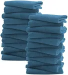 Sunny zzzZZ Ultra Soft 24 Pack Baby Washcloths - 10x10 Inches - Coral Fleece Extra Absorbent Wash Clothes for Babies, Infants and Toddlers - Sensitive Skin and Newborn - Ideal Baby - Ocean Aqua