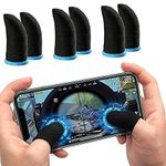 ALM Pubg & Free Fire Call of Duty Anti-Slip Thumb Sleeve, Slip-Proof Sweat-Proof Professional Touch Screen Thumbs Finger Sleeve for Pubg Mobile Phone Game Gaming Gloves (3 Pair)