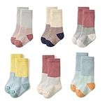 Thunaraz Toddler Baby Girls Boys Socks - Cotton Crew Socks for Baby Gifts Pack 3-12 Months