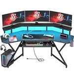 Auromie 72" Gaming Desk with Power 