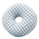 tinysiry Adjustable Ear Piercing Pillow for Side Sleepers, 30x30cm Donut Pillow for Ear Pain Relief Pressure Reduction, Cervical Pillow with Ear Hole, Doughnut Pillow for Ear Piercing Blue