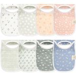 8-Pack Baby Bibs for Boys, Girls - Pullover Bibs for Baby Girl, Baby Boy, Baby Girl Bib, Baby Boy Bibs, Baby Bandana Bibs,Baby Bibs For Drooling And Teething,Infant Bibs,Newborn (Fleur)