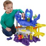 Fisher-Price DC Batwheels Toy Car Race Track Playset, Launch & Race Batcave with Lights & Sounds, Bam the Batmobile & Redbird Vehicles, Ages 3+ Years, HNB11