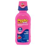 Pepto Bismol Extra Strength Liquid, 2X Concentrated Formula, Upset Stomach Relief, Diarrhea Relief, Heartburn, Nausea, Indigestion, Upset Stomach, Cherry Flavour, 12oz /350mL