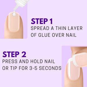 Nailene Ultra-Quick Nail Glue, Clear, 3g – Fast Drying Adhesive