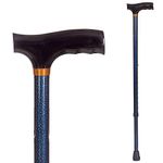 Duro-Med Aluminum Adjustable Cane With Derby-Top Handle, Blue Ice