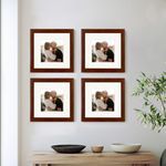 Art Street Maroon Wall Photo Frame Collage for Living Room, Wall Hanging Picture Photo Frames Home & Wall Decoration Maroon, (8x8 inch Set of 4, with matt 5x5 Inch)