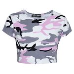 Kids Gilrs CamouFlage Print Crop Top Legging Jacket Tracksuit Age 5-13 Years