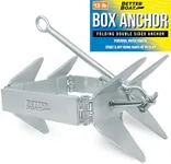 Boat Box Anchor for Boats Small and Large Folding Anchor Prevents Anchor Slide up to 21 Foot Boats Pontoon, Fishing or Cabin Cruisers Hot Dipped Galvanized Boat Anchors 13lb