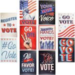 Juvale 10-Pack Go Vote Patriotic Election Day Posters, 13 x 19 in, Red, White and Blue Patriotic Decorations for 2024 Campaign, Voter Awareness, Labor and Veterans Day