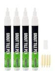 Grout Pen White, Imulgy 4PCS Tile Pen Waterproof Repair Restore for Wall Floor Bathrooms and Kitchen