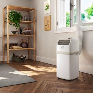 De'Longhi Pinguino Compact Portable Air Conditioner 8,300 BTU – 3-in-1, White, Window Kit