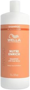 Wella Professionals Invigo Nutri Enrich Shampoing - Shampoing nourrissant avec de l'acide oléique et baies de Goji - Restaure les cheveux secs et abîmés 1L